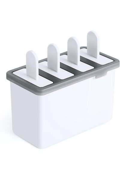 Generic Popsicle Molds Sets 4 Ice Pop Makers Reusable Ice Cream Mold with Sta...