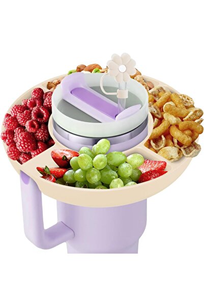 Arabest Snack Bowl 30 oz (850.5 g) with Handle, with Handle, Reusable Silicon...