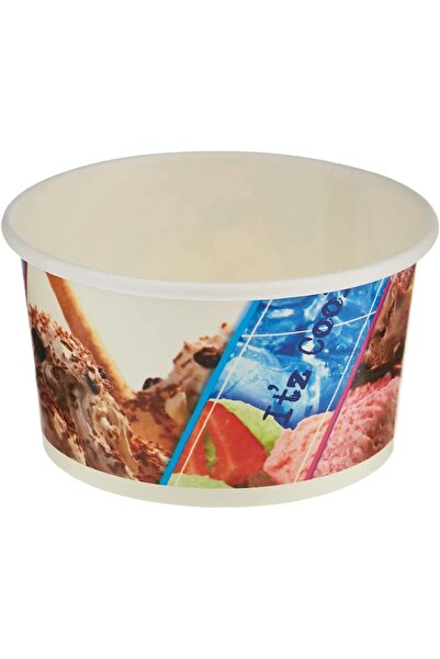 Hotpack أوعية حلوى للاستخدام مرة واحدة، وعاء ورقي للآيس كريم 120 مل، 5 قطع