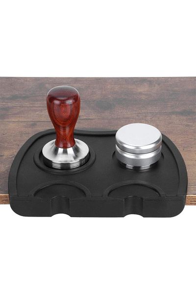 Generic Ufolet Non‑Slip Tamping Mat, Coffee Powder Tamper Holder Food Grade Tamping Mat Corner Tamping Pad