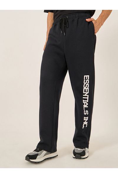 Styli Pixelated Print Fleece Oversized Open Hem Joggers