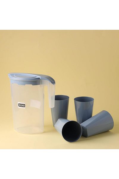 Generic Delcasa 5 Pieces Drink Set Blue/Transparent DC2552