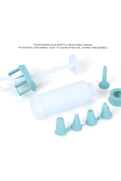 Generic Tazweeq Dessert Decorating Syringe Set, Icing Dispenser Cupcake Filling Injector, 5 Icing Nozzles,