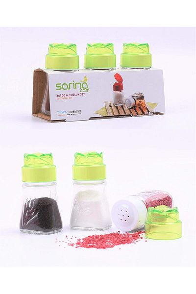Generic Home Concept Glass Salt And Pepper Shakers 3 Piece Set