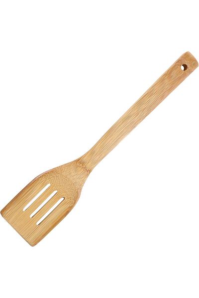 Generic Royalford 5 Pcs Bamboo Kitchen Tools Set - Wooden Solid Turner, Spatula, Slotted Spoon & Turner Kit
