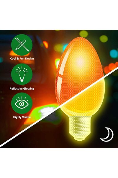 Generic Refrigerator Magnets, Reflective Bulb Light Shaped Magnets, 12Pcs Reflective Car Refrigerator Decor