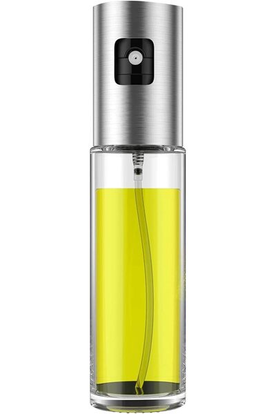 Generic موزع حاقن الوقود سعة 100 مل، زجاجة زيت زيتون زجاجية آمنة غذائيًا، بخاخ محمول غير قابل للتآكل