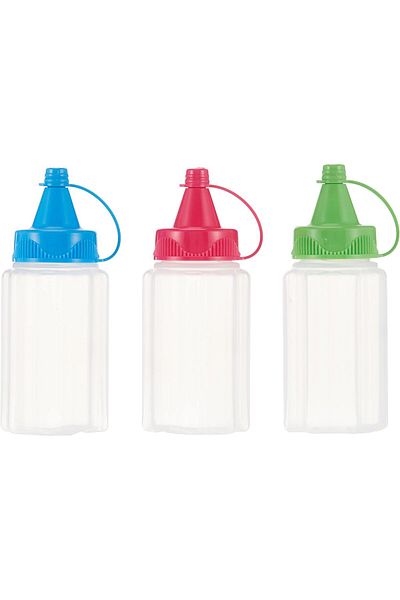 Generic Sistema Sauce To Go Containers Set Of 3, Pink, Green & Blue H3.98 X W1.38 X D 3.38 Inches, 94142022