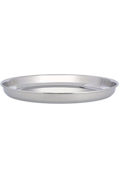 ROYALFORD Stainless Steel Round Serving Plate 29 cm, Silver, 1 Piece