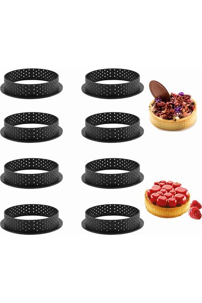 Generic قالب تارت دائري من 8 قطع، أداة خبز الكيك، قطاعة كيك دائرية للمطبخ وال...