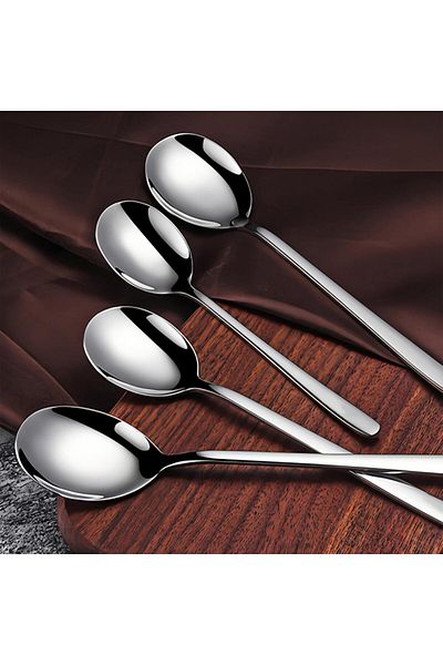 Generic Gorgeskid 12-Piece Stainless Steel ملاعق Set – Mirror-Polished for Desserts, Coffee & Tea – One-Pie
