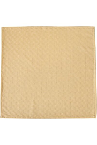 Hotel Linen Klub 100% Cotton Dobby Jacquard Table Napkins 50x50 cm - Set of 6 (Beige)