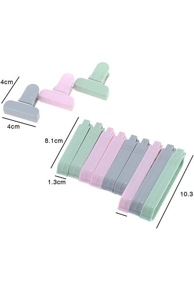 Generic DELFINO Sealing Clips, 12 Pcs Food Sealing Clips Plastic Bag Sealing Clip Clamp Sealer for Kitchen,