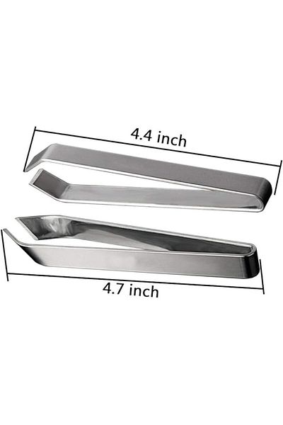 Generic JIEOU 4 Pieces Fish Bone Tweezers Set - Stainless Steel Tongs, Fish Scale Scraper Removers, Flat an