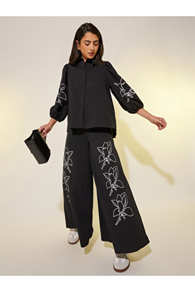 Styli Floral Print Balloon Sleeves Shirt and Pants Co-Ords