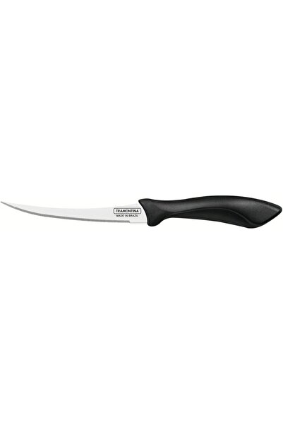 TRAMONTINA Affilata 5 Inches Tomato Knife with Stainless Steel Blade and Black Polypropylene Handle