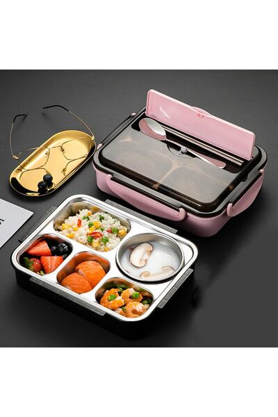 COOYA Lunch Box,Stainless Steel Leak-Resistant Bento Boxes Lunch Box,1500 ML 5 Compartments Bento Box with