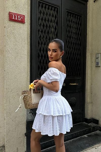 voilaromania Rochie Cu Detalii Brodate