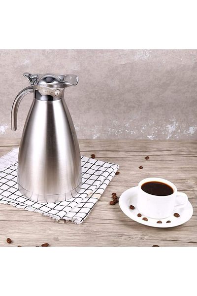 Generic fasient Stainless Steel Coffee Pot,Double Wall Vacuum Insulated Thermo Jug 1.5L/2L Hot Water Bottle