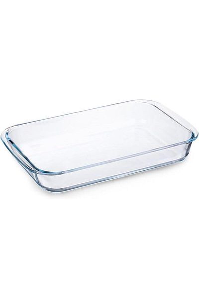 Generic ECVV Bakeware Medium Rectangular Glass Roaster Clear | 13.5 x 8 inch |