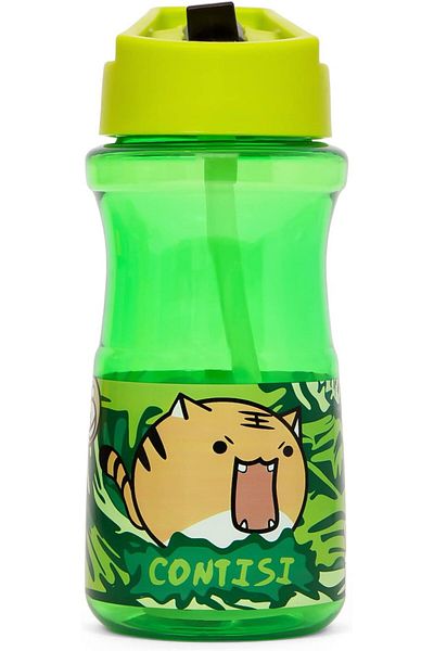 Generic Eazy Kids Water Bottle 500ml wt Straw - Green