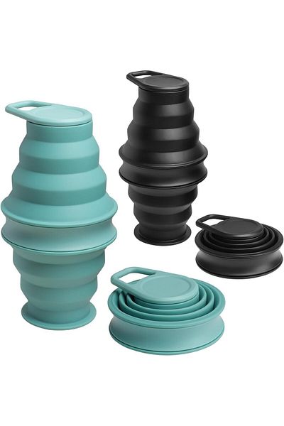 Generic Collapsible Water Bottles, Lightweight portable water bottle, 17 Oz Leak Proof Reuseable Foldable S