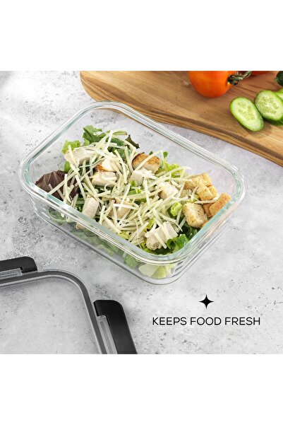 Generic عبوات زجاجية لتحضير الوجبات مصنوعة من مادة بيسفينول أ - عبوة من 5 قطع...