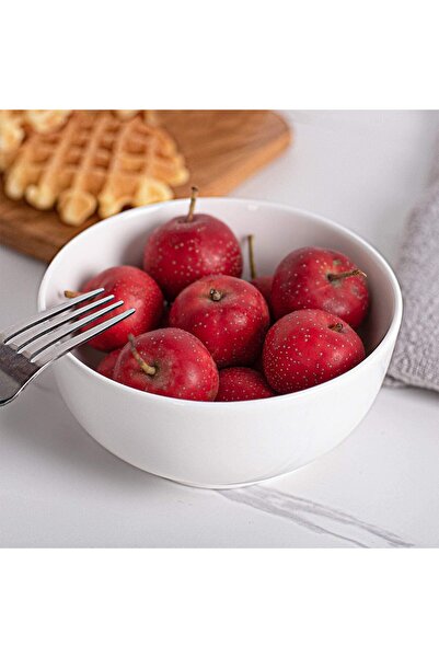 Generic MN 6-piece Melamine Soup Bowls, White, Break-resistant, Dishwasher-safe (5.5 in)