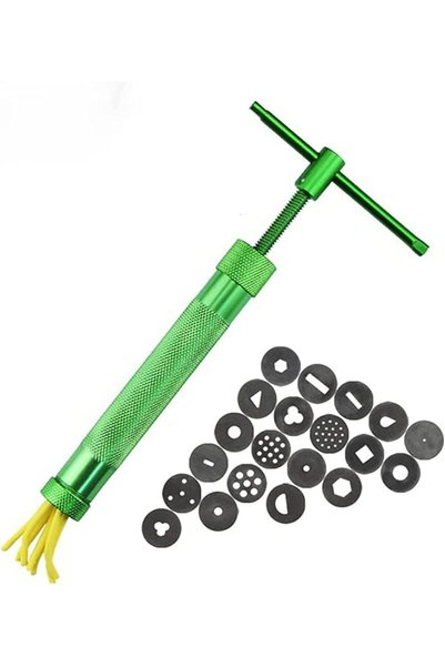 Generic Fondant Extruder, Stainless Steel Sugar Paste Extruder With 20 Interc...