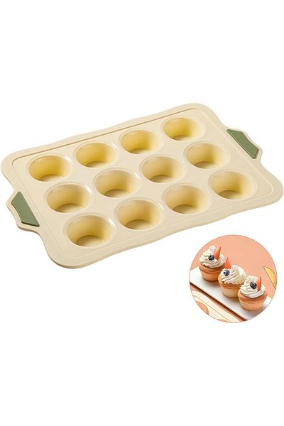 Generic KASTWAVE Nonstick Silicone Muffin Pan - 12 Cup Bakeware for Muffins, Cupcakes, Bread & Tarts - BPA