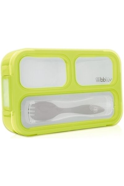 Generic Be Plov Small Airtight Bento Lunch Box with Fork, Leak-Proof, BPA-Free, Green