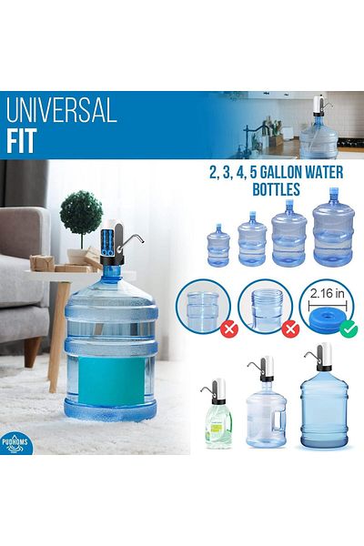 Generic Pudhoms 5 Gallon Water Dispenser - Usb Charging Universal Fit Water Bottle Pump For Drinking Water