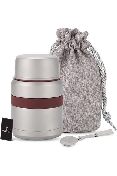 Generic KHOBARCITY Lunch Box Flask Insulated Thermal Hot Food Container THERMOS Thermosteel 450ml Stainless
