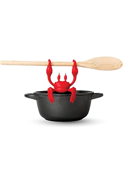 Arabest Crab Silicone Utensil Rest, Heat-Resistant Kitchen Spoon Holder with ...