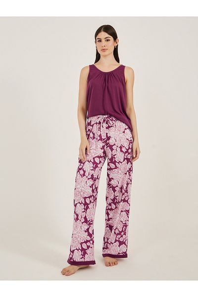 Styli Floral Printed Sleeveless Pajama Set
