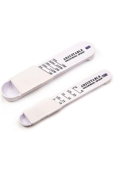 Generic Oasisgalore 2 PCS Adjustable Measuring Spoon Set, Measuring Dry/Liquid Ingredients, Metering Spoon