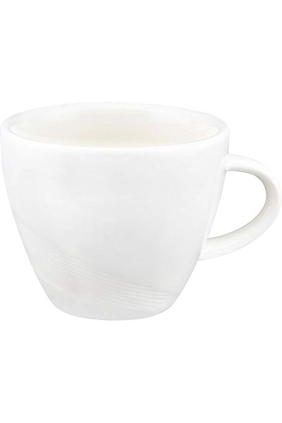 Generic Shallow Bone China Tiffany Cup And Saucer Set, White, 80ml, Jx113-C002-01