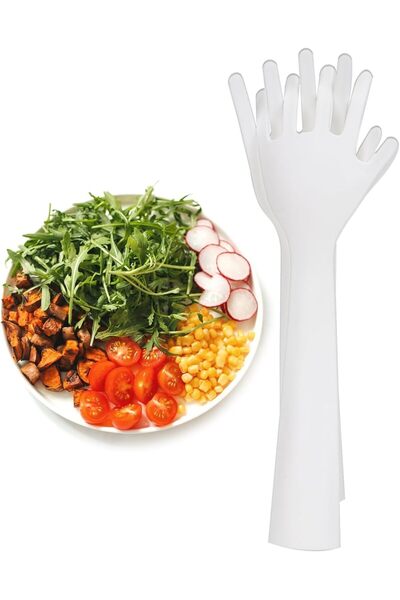 Arabest 2-Piece Salad Tongs,Hand Servers,BPA Free,Innovative Design,Easy to C...