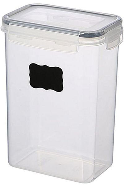 Generic Felli Rectangular Food Storage Container with Chalkboard Clear 2 Liter PP + SILICONE