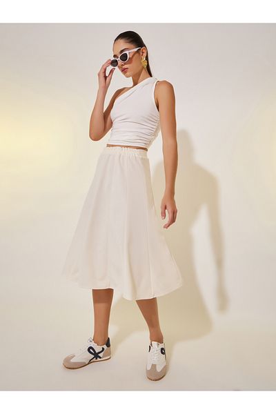 Styli A-Line Midi Skirt