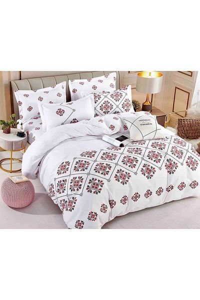 JOJO Elegant 6-Piece Linen Set with Fine Cotton Elastic, Bed Sheet 180x200cm, 2-Person Bed