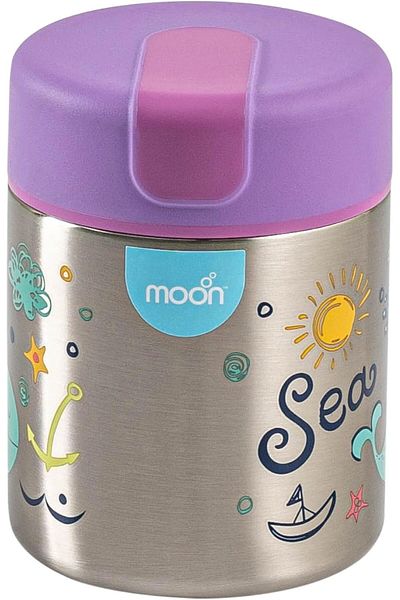 Moon Double Wall SS Food Jar 10oz 88x88x125mm-Purple