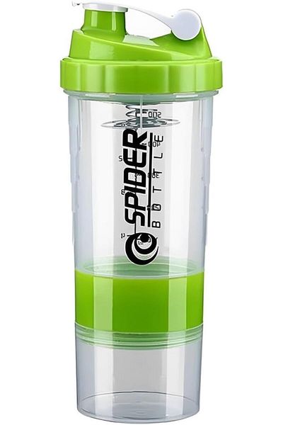 Generic ALCOACH Shaker Bottle Protein spider Bottles with Storage and Mix Ball, 16OZ Sports Water Bottle wi