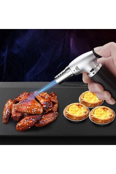 Generic ECVV Portable Culinary Blow Torch Chef Cooking Torch Lighter Butane Refillable With Safety Lock For
