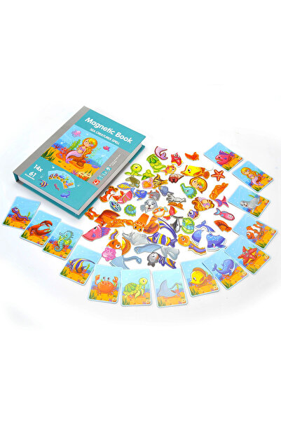 sallma Magnetic puzzle book for children – Marine Figures