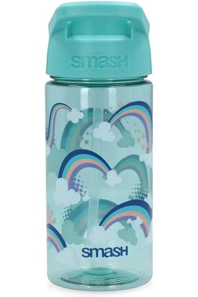 Generic Smash Rainbow Printed Water Bottle Blue 450Ml