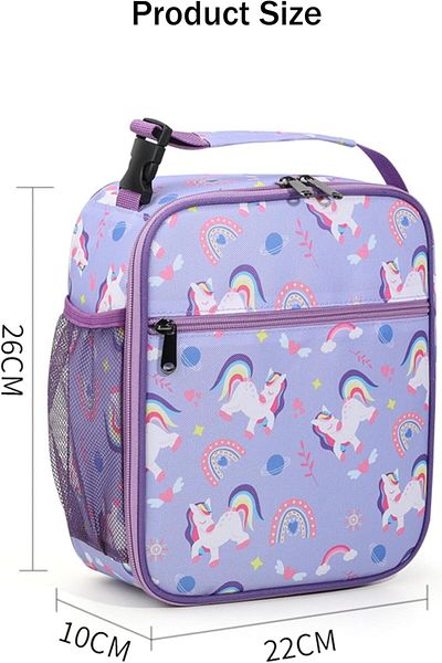 Generic JOZUTTOW Kids Insulated Lunch Bag, Portable Lunch Cooler Bag for School with Bottle Holder, Water-R