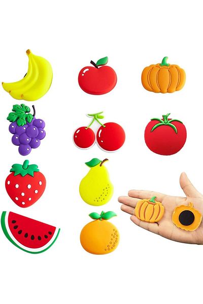 Generic Goodern Fridge Magnets for Kids,10 Pcs Cartoon Fruit Refrigerator Magnets Stickers,Whiteboard Offic