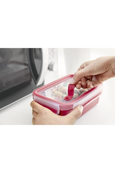TEFAL Master Seal Micro Box 1.0 Litre Food Container With Inserts, Red, Plastic