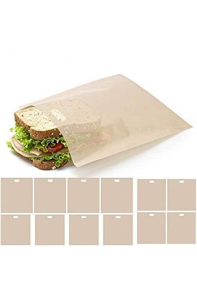Generic Khazna Toaster Bags, 12 Pack Reusable Nonstick Toast Bags for Heat Resistant, 3 Sizes Sandwich Toas